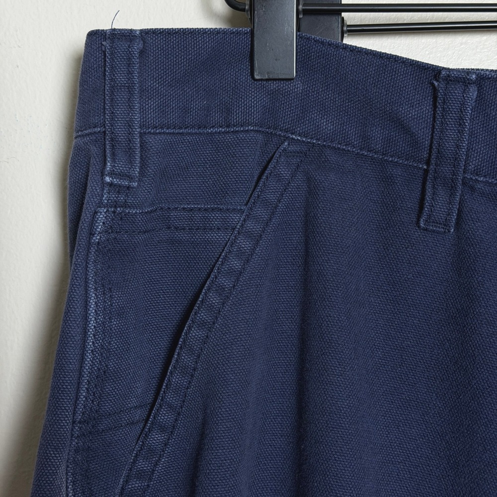 oobe Mens 100% Cotton Pants 38/34 Blue Canvas Utility Carpenter - Picture 9 of 10